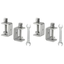 4Pcs 304 Stainless Steel C Clamp, Clamp Woodworking Clamp Heavy Duty C Clamps for Woodworking, Welding-45mm,4 x Tiger Clips 2 x wrench,Silver