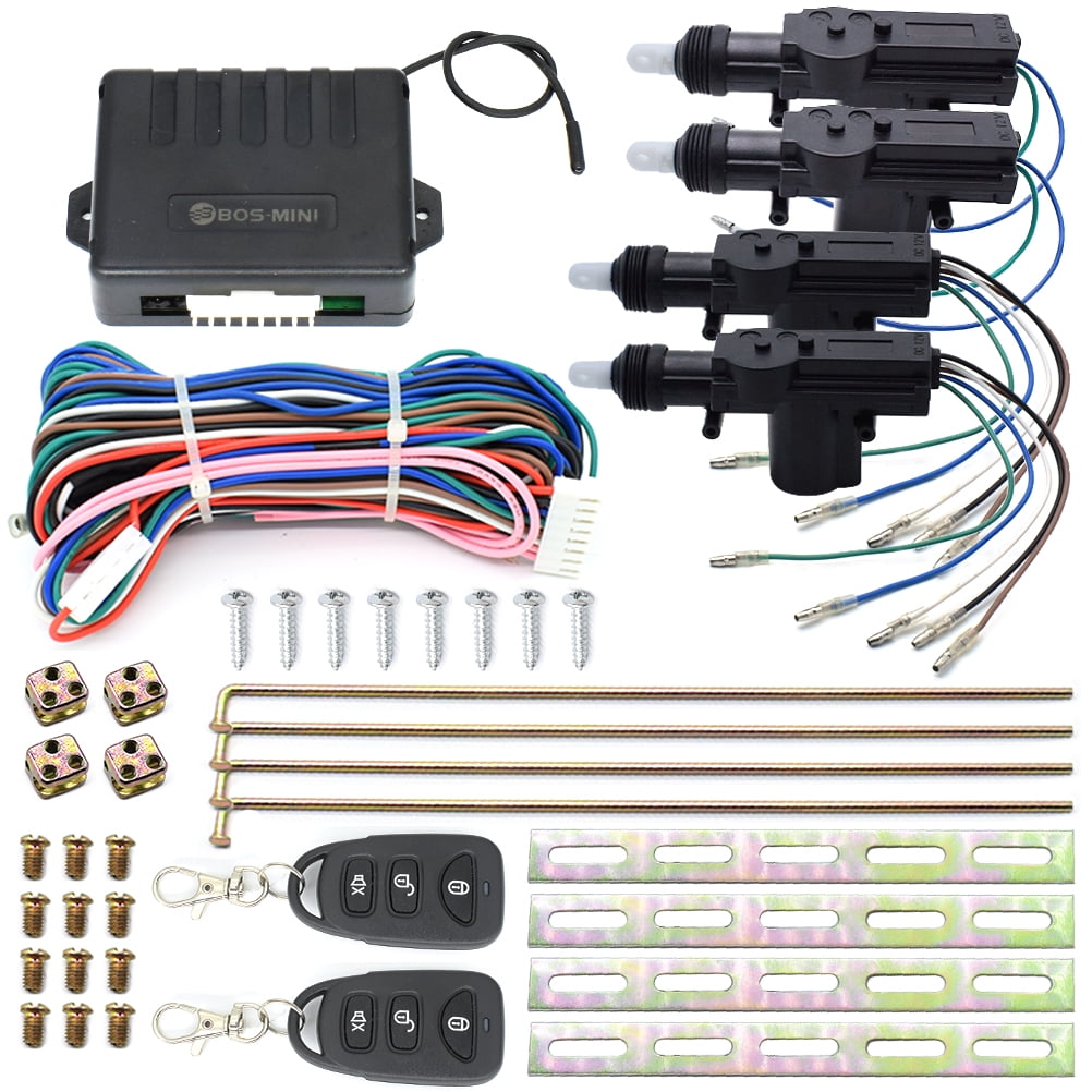 XUKEY Keyless Entry Car Alarm System Universal Door Lock Actuators Kit Control Remote