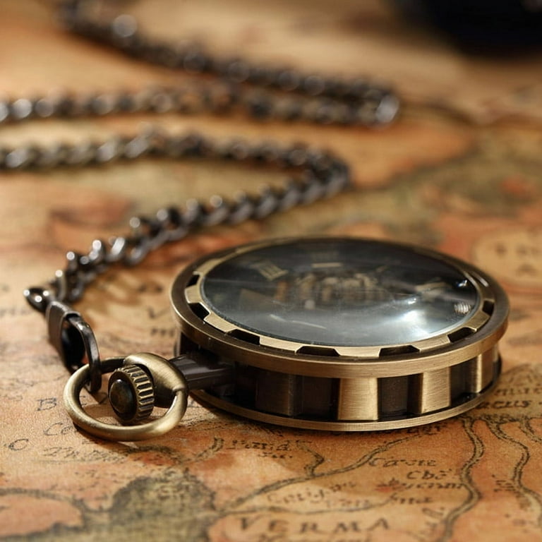 Pocket watch with gears deals
