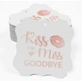 thumbnail image 2 of Inkdotpot Pack Of 100 Kiss The Miss Goodbye Bridal Shower Paper Tags DIY Craft Bracket Shape Real Rose Gold Foil Hang Tags, 2 of 7