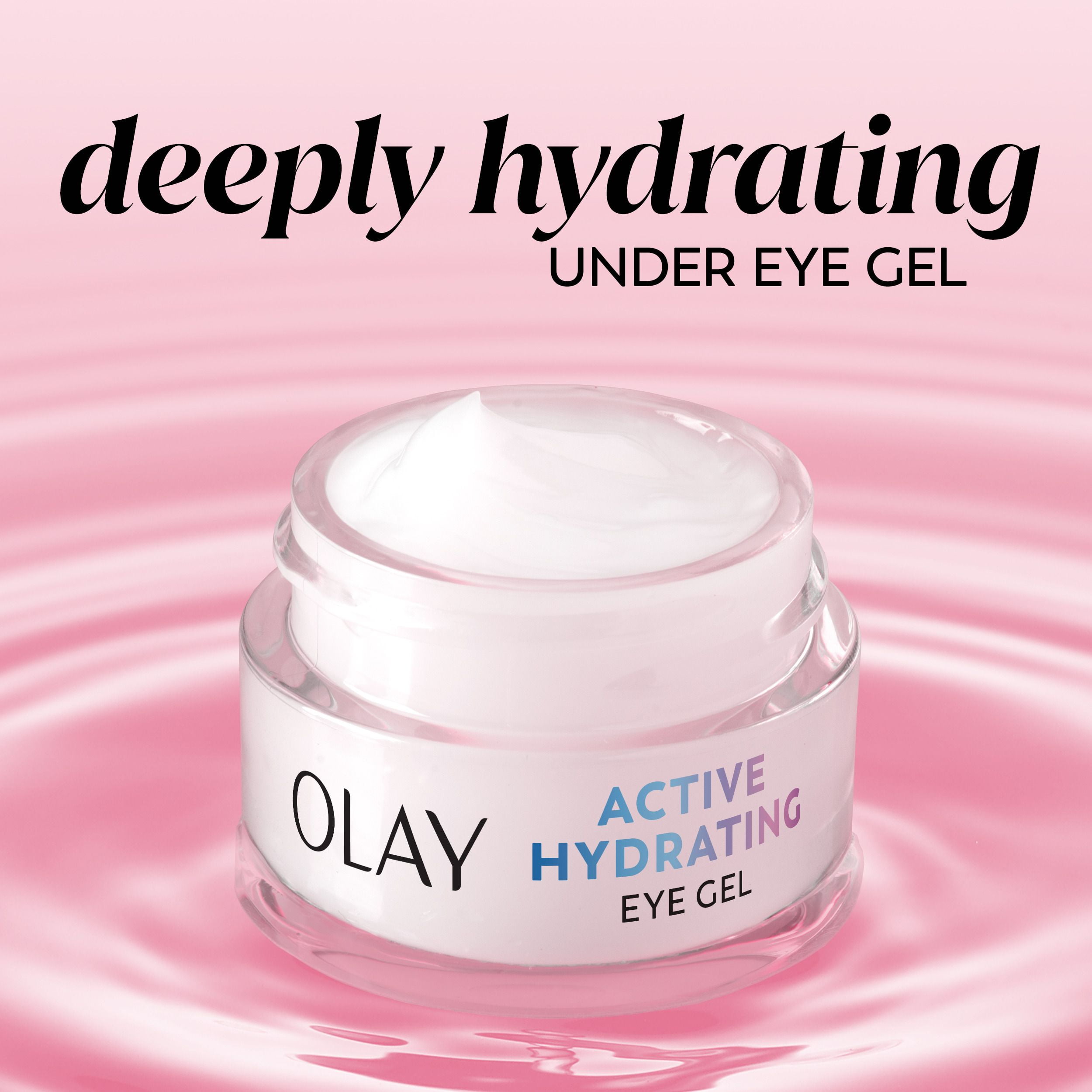 Olay Active Hydrating Eye Gel, Fragrance-Free, Anti-Aging Eye Cream with Hyaluronic Acid and Niacinamide