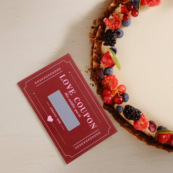 Toyvian 20 Sheets DIY For Him Red Paper Scratch Off Party Game For Childrens Birthdays