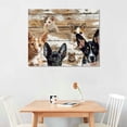 thumbnail image 2 of Nawypu Cute Animals Canvas Wall Art Vintage Dog Cat Mouse Rabbit Hamster Picture Painting Print on Canvas Modern Home Decoration Framed and Stretched for Baby Room Kids Room Ready to Hang, 2 of 6
