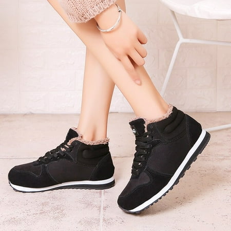 

2022 New Women Boots Lace Up Women Shoes Platform Boots For Women Flat Keep Warm Fashion Casual Women Winter Boots Botas Mujer
