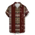 thumbnail image 1 of Ketyyh-chn99 Shirts for Men Button Up Shirts Fashion Mens Fashion Leisure Personality Musical Instruments Digital 3D Printed Lapels Buttons Short Sleeved Shirts And Tops Wine,3XL, 1 of 4