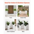 thumbnail image 6 of VEVOR Tall Planters Set of 2, 22 Inch Large Outdoor Taper Planters for Outdoor Indoor Plants, Front Porch Plastic Modern Flower Pots with Inner Pot for Patio, Garden, White, 6 of 9