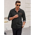 thumbnail image 3 of COOFANDY Long Sleeve Button Up Shirts for Men Slim Fit Denim Shirt Casual Shirt, 3 of 6