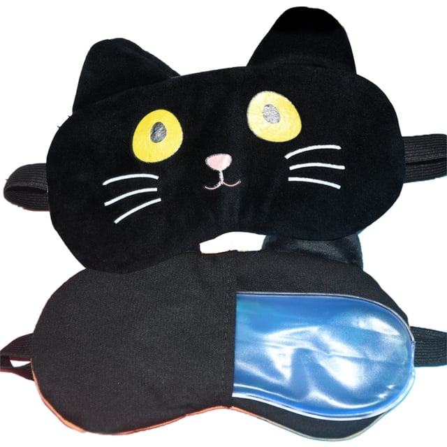 Bangcool Sleeping Mask Breathable Plush Cartoon Night Blindfold Eye Shade with Ice Pack