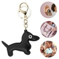 thumbnail image 3 of Unique Bargains 1 Pc Handbag Charms Keychains Dog Keychain Bag Accessories Black, 3 of 5