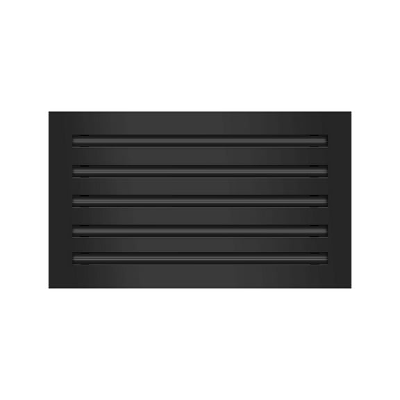 BUILDMART - 18x10 Modern AC Vent Cover - Decorative Black Aluminum Air Vent - Standard Linear Slot Diffuser - Heating and Cooling Register Grille for Ceiling, Walls & Floors - Texas Buildmart