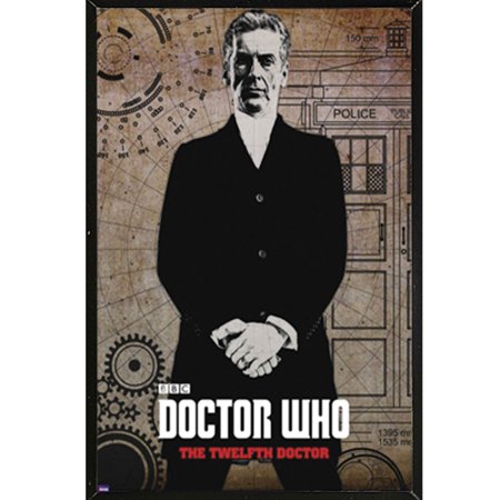 UPC: 0650471698246 | Doctor Who – Peter Capaldi Poster in a Black Thin Poster Frame (24×36)