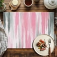 thumbnail image 2 of Placemats Set of 4, Pink Grey Place Mats Abstract Art Texture Tablemats Washable Placemat Table Decoration for Kitchen Table Dinner Party Home Decor Indoor Outdoor 13x19 Inch, 2 of 9