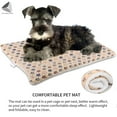 thumbnail image 4 of PULLIMORE Warm Soft Pet Dog Bed with Cute Prints, Reversible Fleece Crate Bed Mat Machine Washable For Small Medium Large Dog Cat (L, Yellow), 4 of 7