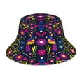 thumbnail image 3 of Daiia Colorful Mexican Pattern Bucket Hat - Trendy Cotton Sun Hat for Beach, Golf, Fishing - Fun Outdoor Vacation Boonie for Men and Women, 3 of 9