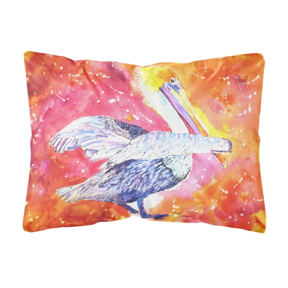 Carolines Treasures 8360PW1216 Pelican Canvas Fabric Decorative Pillow, 12H x16W, multicolor