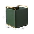 thumbnail image 3 of COFEST Porte-Stylo en Cuir Carré, Boîte de Rangement pour Papeterie de Bureau, Boîte de Rangement pour Accessoires de Bureau, Porte-Stylo Grande Capacité Vert, 3 of 8