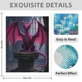 thumbnail image 3 of Diamond Art Kits for Adults - 5d Pink Dragon In Gothic Castle Diamond Painting for Adults, Diamond Art for Adults Beginners, Diamond Painting Kits for Adults for Home Wall Decor, 3 of 7