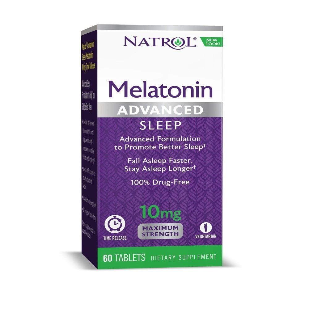 Natrol Advanced Sleep Melatonin Tablets, 10mg, 60 Count
