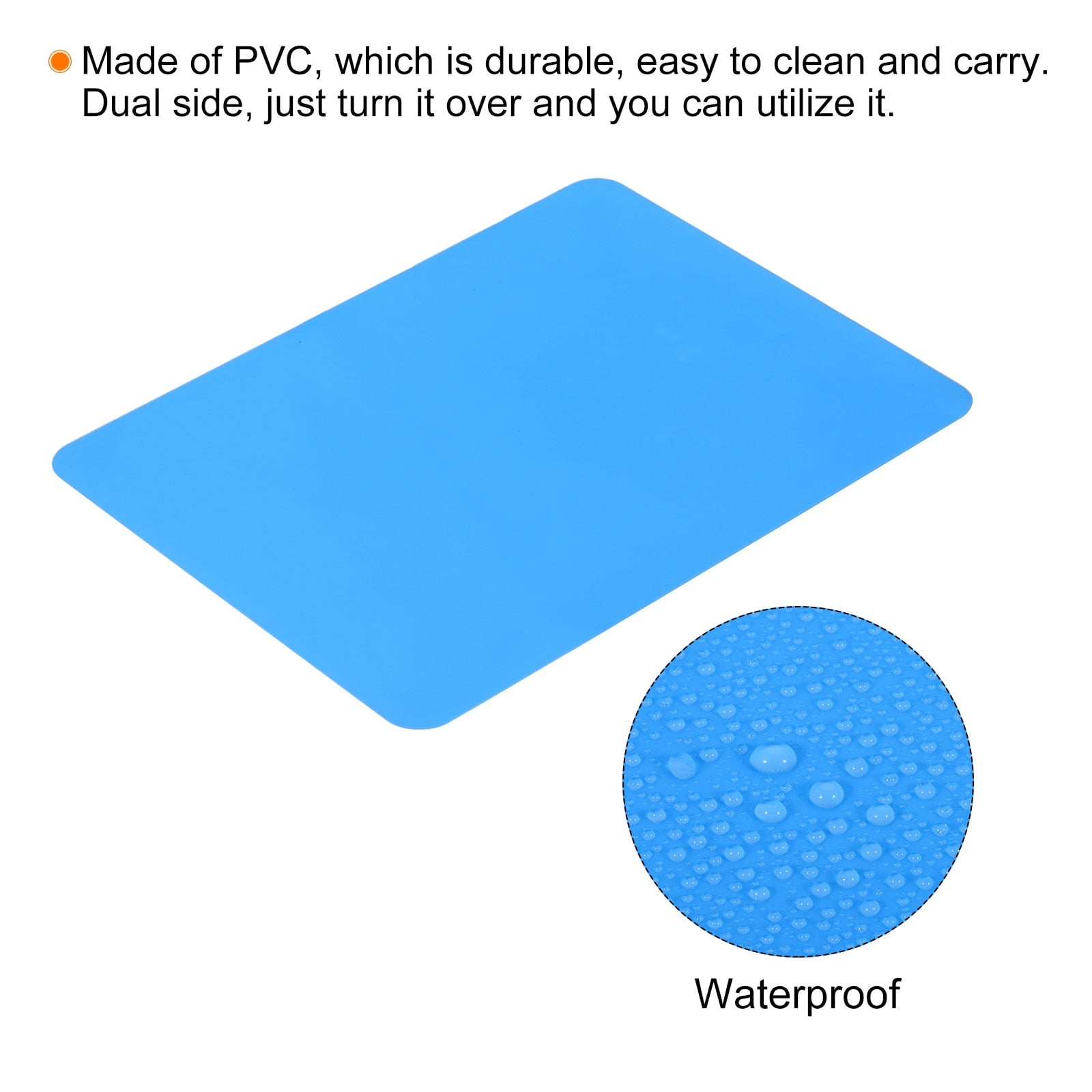 Unique Bargains Silicone Mat Resin Casting Crafts Pad Non-Slip Nonstick Sheets Protector Blue 12x9