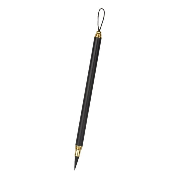 1 pincel de escritura para caligrafía, pincel de tinta, mango de madera de sándalo para escribir a mano Negro Zulema Cepillo de escritura de caligrafía