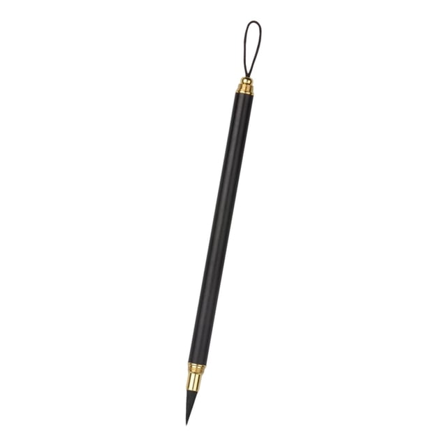 Cepillo de tinta de madera Escritura de sándalo Caligrafía Cepillo de escritura para , negro Gloria Cepillo de escritura de caligrafía