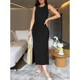 thumbnail image 6 of ANRABESS Womens Summer Casual Sleeveless T Shirt Midi Dress Slim Fit Tie Waist Split Tank Long Dresses 2026 Vacation Sundress, 6 of 12