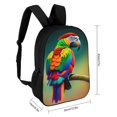 thumbnail image 2 of Loro-theme Backpack, Campus style schoolbag Bookbag with Adjustable Shoulder Straps And Large Zip Compartment, Unisex Travel Bags., 2 of 6