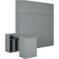 thumbnail image 6 of JERFIT Queen Murphy Bed with Desk Storage Cabinet, Space Saving Wall Bed, Gray Wood Finish, 6 of 10