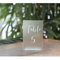 thumbnail image 3 of UNIQOOO 3" Large Clear Acrylic Sign Holders | Wedding Sign Holders |Table Numbers Display Stands | Acrylic Place Card Slot Stand, Perfect for Retail Shop Cafe Events, Set of 10, 3 of 8