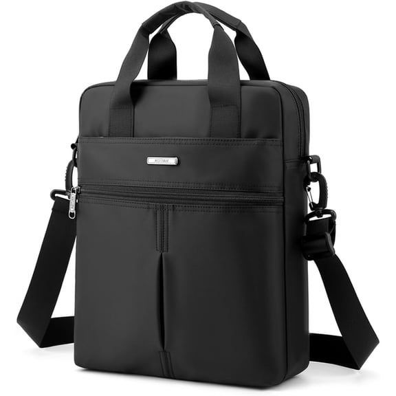 Men's 14-inch Laptop Bag Nylon, Messenger Bag Business Casual Black, Large Crossbody for Work Travel Outdoor