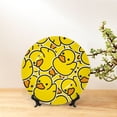 thumbnail image 6 of Easygdp Ducky Cartoon Animal Yellow Bone China Decorative Plate Ceramic Dinner Plates Art Crafts with Display Stand-10in, 6 of 6