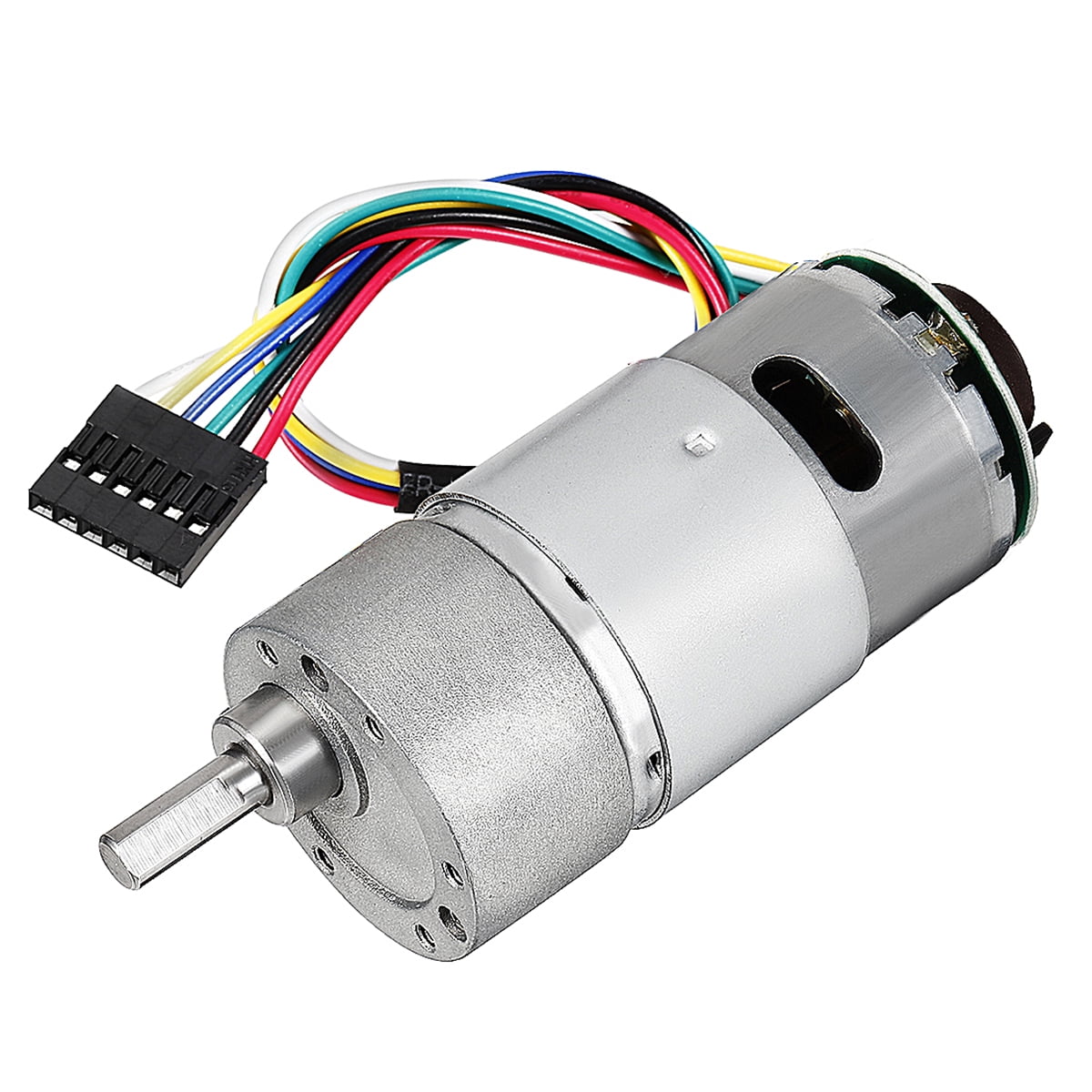 Encoder Metal Gear Motor DC 12-24V 10~600RPM with Dual Channel Encoder for Robot