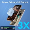 thumbnail image 4 of Cargador de pared USB C, adaptador de corriente PD de 4 puertos, 40 W, paquete de 2, 4 of 7