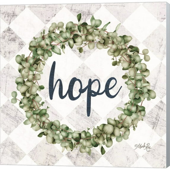Great Art Now Hope Eucalyptus Wreath by Marla Rae, Canvas Wall Art, 24W x 24H