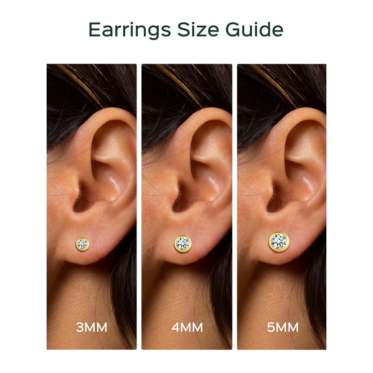 ChicSilver Pairs Sterling Silver Stud Earrings for Women Men,