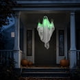 thumbnail image 6 of Halloween Decorations Outdoor Indoor 27.6" Light Up Ghost Decorations with LED Lights Hanging Ghost Halloween Decor for Yard Porch Garden Lawn Party Halloween Ghost Decor, 6 of 7