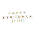 thumbnail image 1 of Juego de decoración con pancarta de feliz cumpleaños y globos con purpurina de 12 pulgadas para niños y adultos que celebran el cumpleaños dorado, 1 of 8