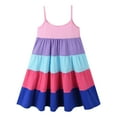 thumbnail image 6 of HILEELANG Little Girls Sleeveless Halter Strap Dress Easter Summer Cotton Swing Sundress 6Years, 6 of 6