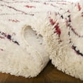 thumbnail image 4 of SAFAVIEH Casablanca Winnie Geometric Shag Area Rug, Ivory/Fuchsia, 8' x 10', 4 of 6