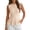 Beige, variant on Women Summer Sweater Vest Slim Fit Ribbed Knit Round Neck Shirt