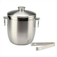 thumbnail image 2 of 2X Stainless Steel Ice Bucket with Tongs Liter Double Walled Insulated with Tongs and Lid Ice Container(3L),2 * Ice Bucket 2 * Ice Tongs,silver, 2 of 4