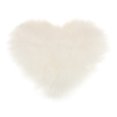 thumbnail image 1 of GUOOL Housse de Coussin en Forme de Cœur Blanc en Peluche pour Canapé, 1 of 7