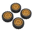 thumbnail image 3 of 4pcs RC Wheel Tires 12mm Hex Brown Plastic Rubber Concavoconvex Texture RC Tires for 1/10 Flat Sports Car 01, 3 of 8