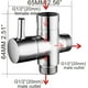 thumbnail image 5 of Solid Brass 3-Way Valve G1/2" Hand Shower Shower Components Universal Fitting, Chrome, 5 of 5