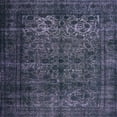 thumbnail image 1 of Ahgly Company Machine Washable Indoor Square Contemporary Dark Slate Blue Area Rugs, 6' Square, 1 of 7