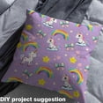 thumbnail image 2 of Castle Fairy Girls Cute Unicorn Fabric by the Yard 1 Yard, Dreamy Bow Knot Home Decor Fabric by the Yard, Watercolor Star Rainbow Sewing Fabric, Purple Room Decor, 2 of 6