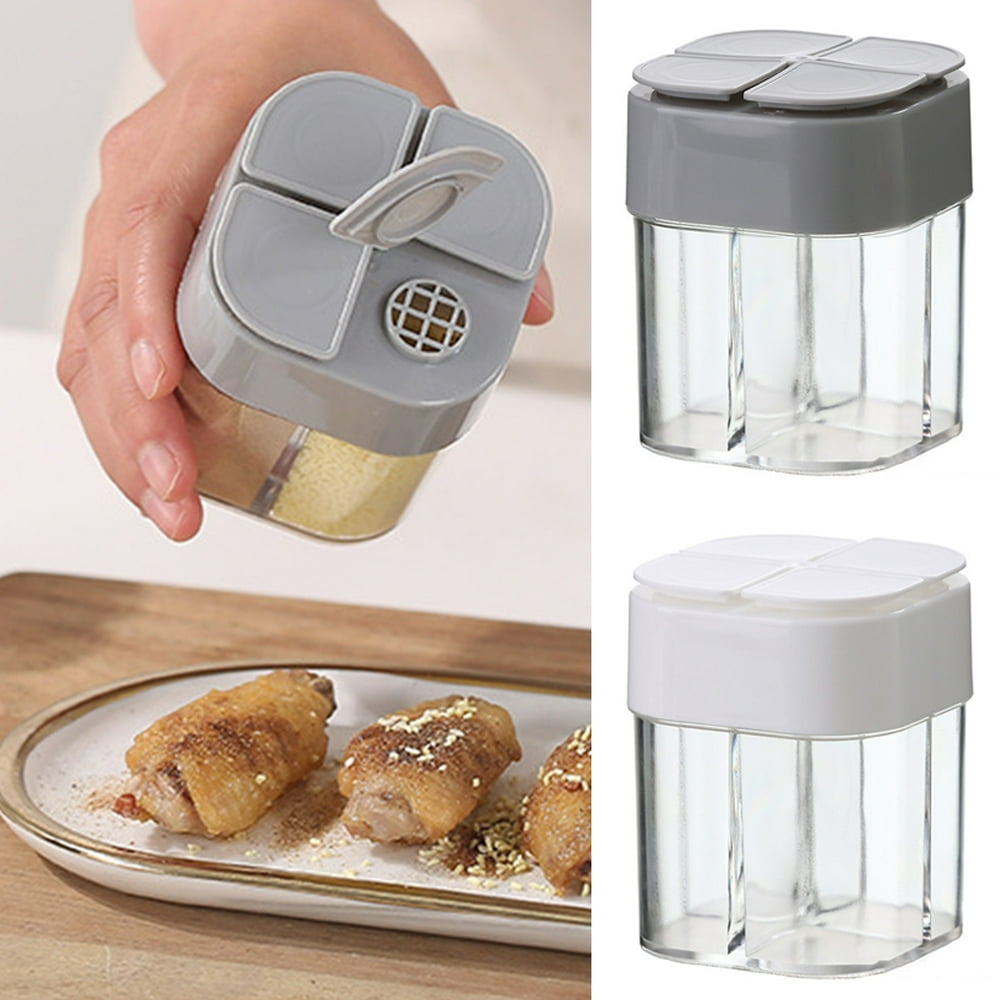 Cheer.US Clear Plastic Empty Spice Container Spice Jars with Lid Kitchen Bottle Dispenser