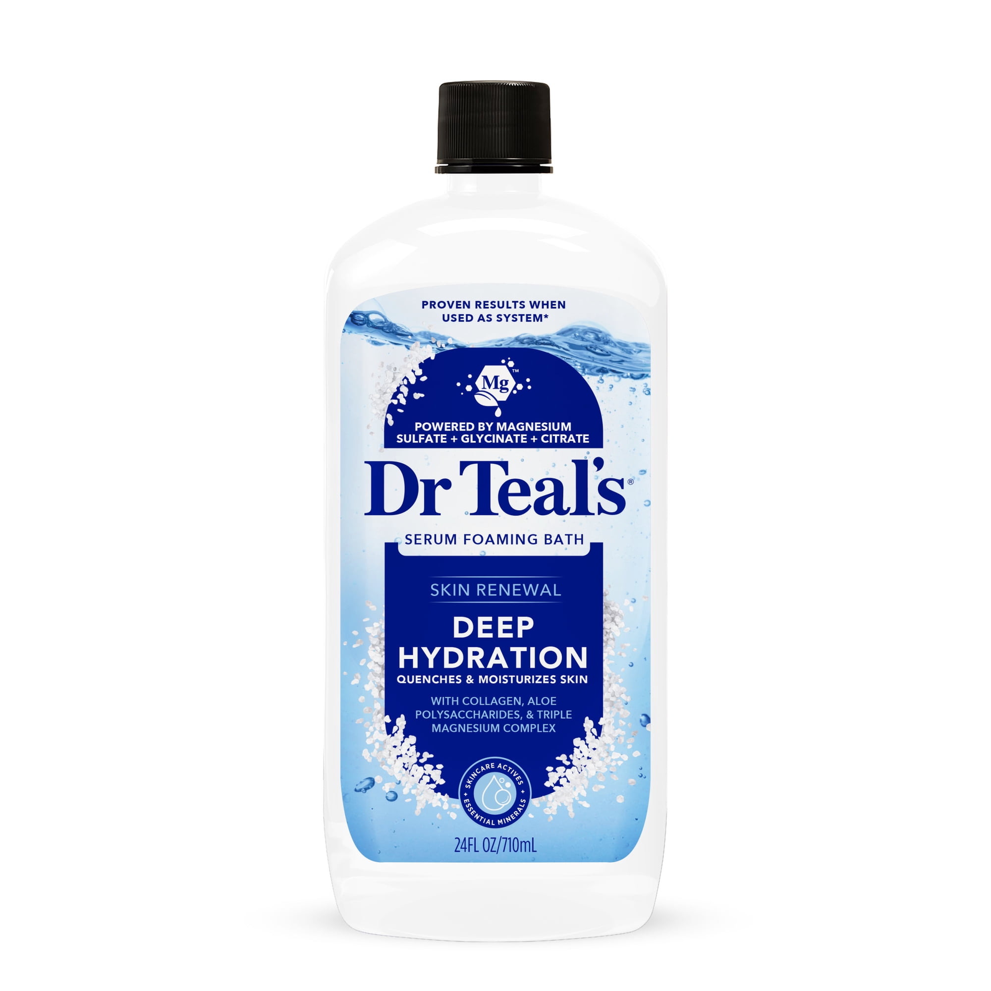 Dr Teal's Skin Renewal Deep Hydration Foaming Bath Serum, 24 fl oz