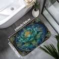 thumbnail image 3 of 1pc Blue Lotus Flower Absorbent Non-Slip Bathroom Thickened Flannel Rug Decor,Soft,Quick Drying,Suitable For Indoor/outdoor Use,Bathrooms,Bedrooms,Kitchens,Terrace,Laundry Rooms,16"x24", 3 of 7