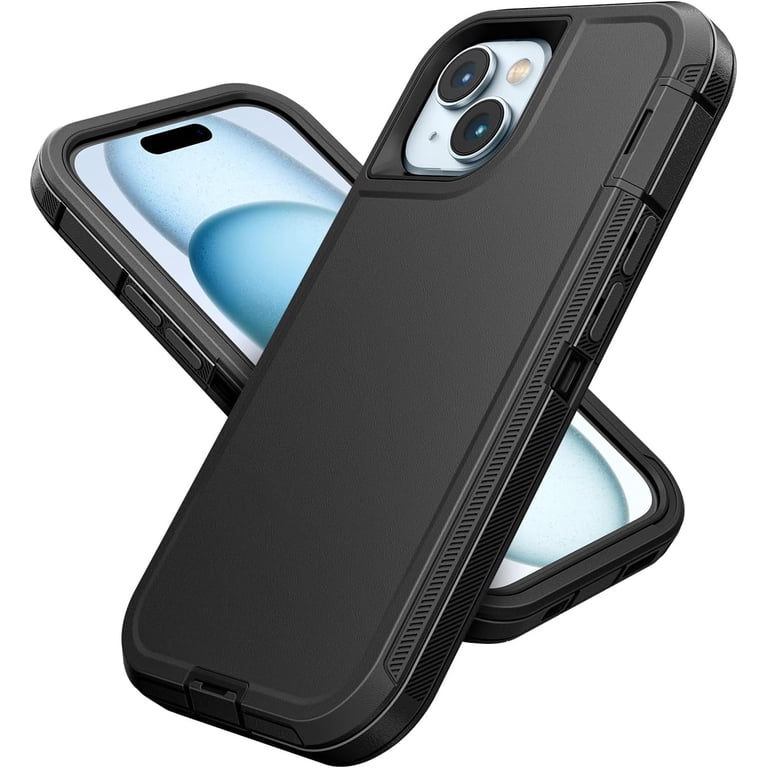 Case for iPhone 15 Plus, Heavy Duty Rugged Dual-Layer Protection